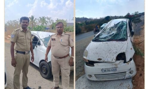 ನೆಲಮಂಗಲ ಪೊಲೀಸರ ಸಮಯಪ್ರಜ್ಞೆ: ಇಬ್ಬರು ಗಾಯಾಳುಗಳು  ಪ್ರಾಣಾಪಾಯದಿಂದ ಪಾರು