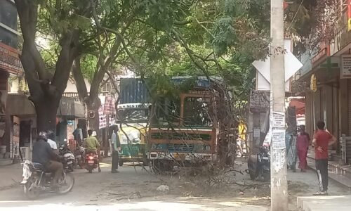 ರಸ್ತೆಗೆ ಬಿದ್ದ ಮರದಕೊಂಬೆ: ಟ್ರಾಫಿಕ್ ಜಾಮ್