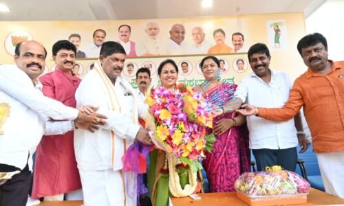 ಕೇಂದ್ರ ಸಚಿವೆ   ಶೋಭಾ ಕರಂದ್ಲಾಜೆಗೆ ಅಭಿನಂದನೆ