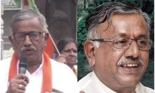 ಪ್ರತಿಭಟನೆ ವೇಳೆಯಲ್ಲಿ ಕುಸಿದು ಬಿದ್ದು ಬಿಜೆಪಿ ಮುಖಂಡ ಭಾನುಪ್ರಕಾಶ್ ಸಾವು