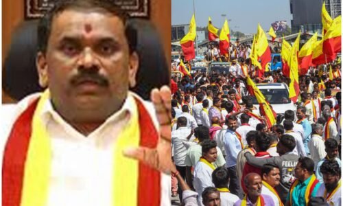 ಕನ್ನಡಿಗರ ಉದ್ಯೋಗ ಮೀಸಲಾತಿಗೆ ಆಗ್ರಹಿಸಿ ರಾಜ್ಯಾದ್ಯಂತ ಕರ್ನಾಟಕ ರಕ್ಷಣಾ ವೇದಿಕೆ ಪ್ರತಿಭಟನೆ
