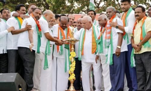 ಮಂಡ್ಯ ತಲುಪುತ್ತಿದ್ದಂತೆ ಮೈತ್ರಿ ಕಿತ್ತಾಟ ಆರಂಭ: ಎಚ್.ಡಿ.ಕೆ-ಪ್ರೀತಂ ಗೌಡ ಬೆಂಬಲಿಗರ ಜಟಾಪಟಿ