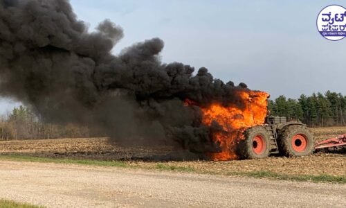 ಹಾಸನ: ಹುಲ್ಲಿಗೆ ಬಿದ್ದಿದ್ದ ಬೆಂಕಿಯಲ್ಲಿ ಸಿಲುಕಿ ರೈತ ಸಾವು
