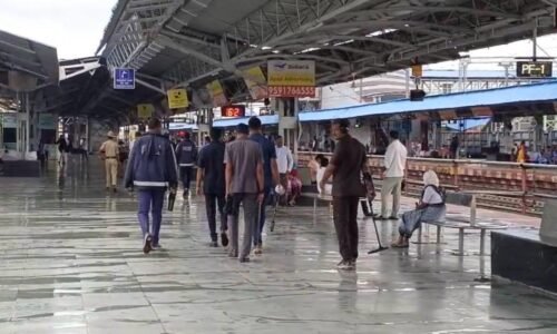 ಕಲಬುರಗಿ ರೈಲ್ವೆ ನಿಲ್ದಾಣಕ್ಕೆ ಹುಸಿ ಬಾಂಬ್ ಬೆದರಿಕೆ :ಎಲ್ಲೆಡೆ ತಪಾಸಣೆ