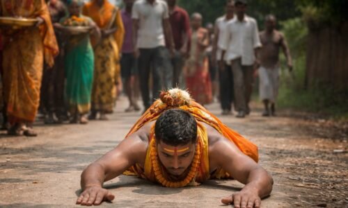 ಡೈವೋರ್ಸ್ ಸಿಕ್ಕಿದ್ದ 9 ಕಿ.ಮೀ. ದೂರ ದಂಡಯಾತ್ರೆ ಮಾಡಿ ದೇವಿಯ ಹರಕೆ ತೀರಿಸಿದ ಯುವಕ