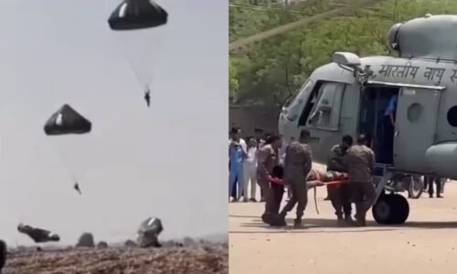 ಪ್ಯಾರಾಚೂಟ್​ ತರಬೇತಿ ವೇಳೆ ಬಿದ್ದು ಸೇನಾ ಸಿಬ್ಬಂದಿಗೆ ಗಾಯ: ಬೆಂಗಳೂರಿಗೆ ಏರ್‌ಲಿಫ್ಟ್