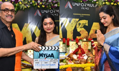 ರಶ್ಮಿಕಾ ಮಂದಣ್ಣ ಕೇರಳದಲ್ಲಿ ಮೈಸಾ ಚಿತ್ರಕ್ಕಾಗಿ 15 ದಿನಗಳ ತೀವ್ರವಾದ ಆಕ್ಷನ್ ವೇಳಾಪಟ್ಟಿಯನ್ನು ಪ್ರಾರಂಭಿಸುತ್ತಾರೆ