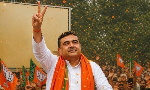 ಬಂಗಾಳದ ಮುಖ್ಯಮಂತ್ರಿಯಾಗಿ ಸುವೇಂದು ಅಧಿಕಾರಿ ಪ್ರಮಾಣವಚನ ಸ್ವೀಕಾರ