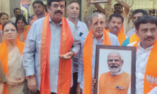 ಪ್ರಧಾನಿ ಮೋದಿ ದಾಖಲೆ: ಶಾಸಕ ರಘು ಅವರಿಂದ ವಿಶೇಷ ಪೂಜೆ 
