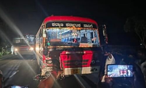 ದ್ವಿಚಕ್ರ ವಾಹನ-ಸಾರಿಗೆ ಬಸ್ ಅಪಘಾತ: ಮೂವರು ಸ್ಥಳದಲ್ಲೇ ಸಾವು